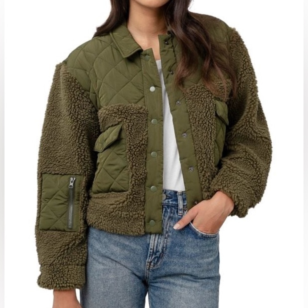 Rails Peyton Faux Shearling Quilted Jacket